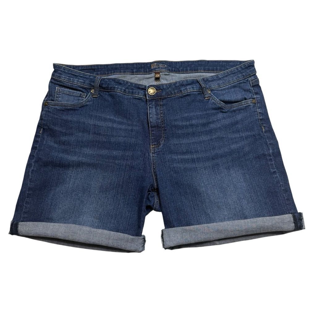 Kut from the Kloth Denim Shorts Sz 20W Plus Size Blue Cuffed KS979GC1 Jean Short